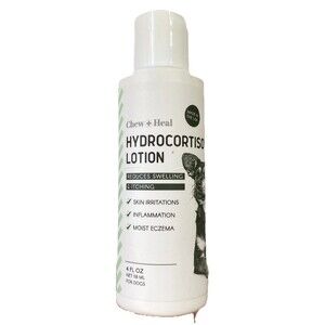 Chew + Heal Labs Hydrocortisone Lotion For Dogs 4oz Anti Itch Cream Irritation